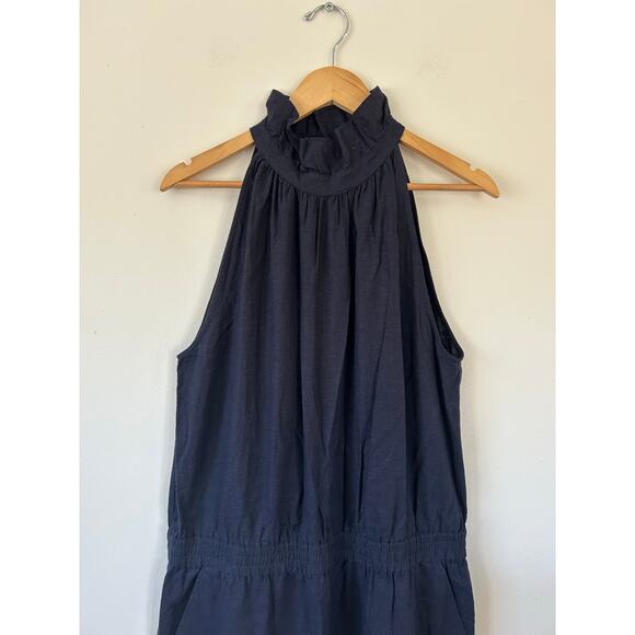 1901 womens navy jumpsuit size XL linen blend sleeveless - Picture 6 of 12